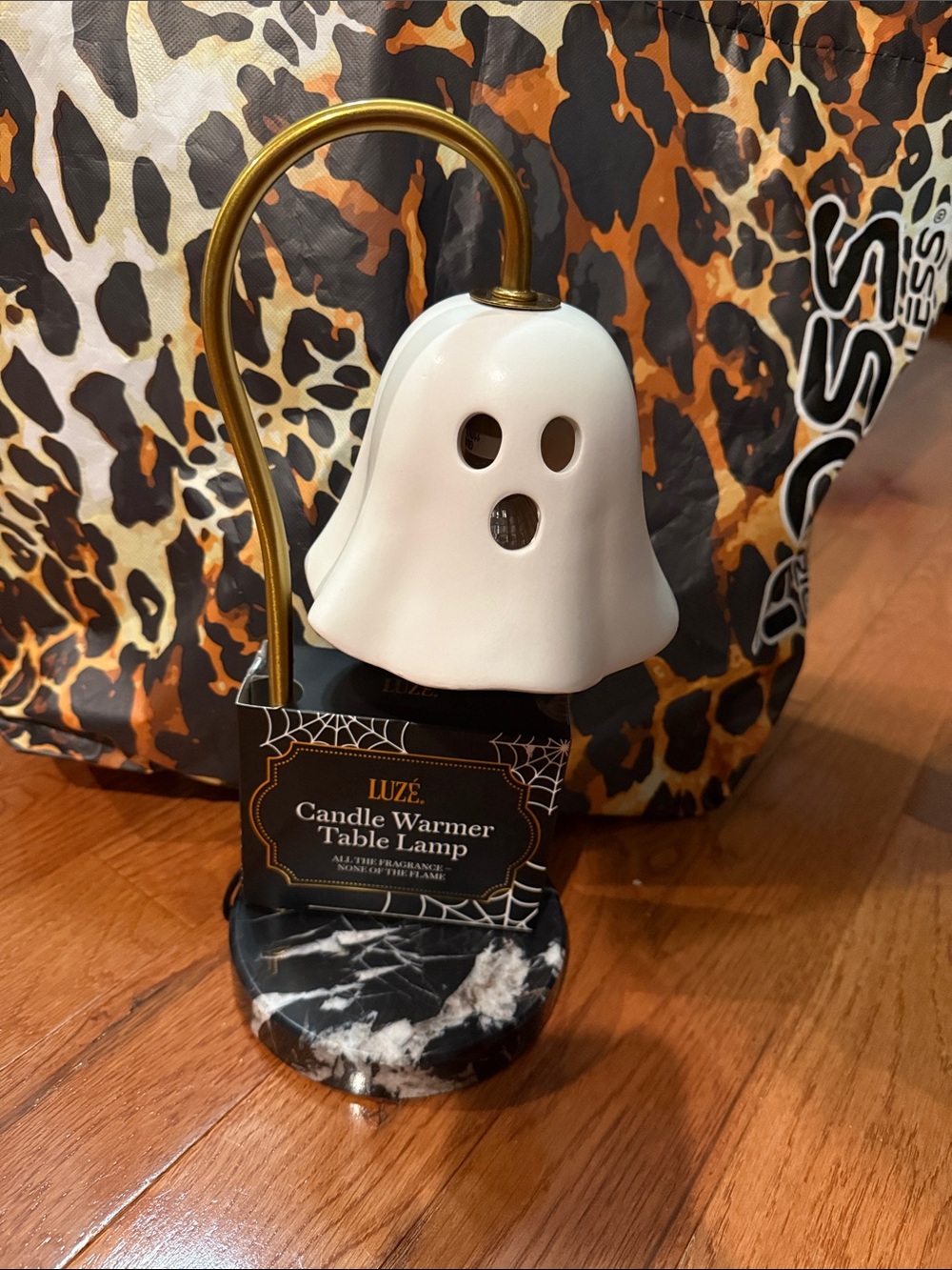 White Ghost Candle Warmer Table Lamp